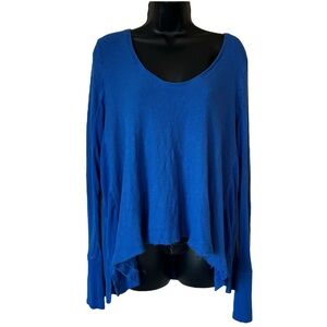 Free People We the Free Malibu Thermal Drippy Blue Top
